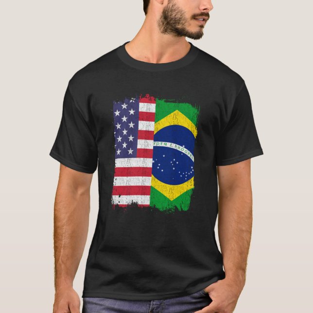 T-shirt Drapeau brésilien du Brésil (Devant)