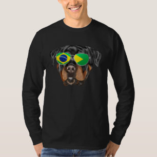 T-shirt Drapeau Brésilien Rottweiler Brésil Pochette
