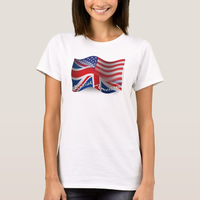 T-shirt Drapeau britannique-américain (Devant)
