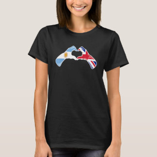 T-shirt Drapeau britannique argentin - Royaume-Uni argenti