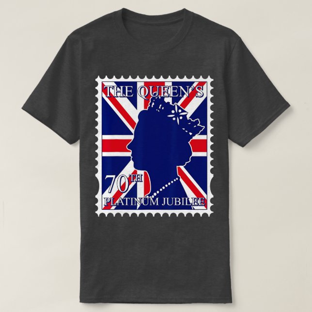 T-shirt Drapeau britannique de la Reine 70 ans Platinum Ju (Design devant)