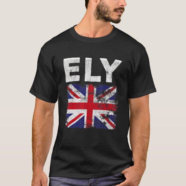T-shirt Drapeau britannique Ely Union Jack Angleterre (Devant)