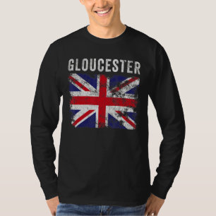 T-shirt Drapeau britannique Gloucester Union Jack Cool Vin