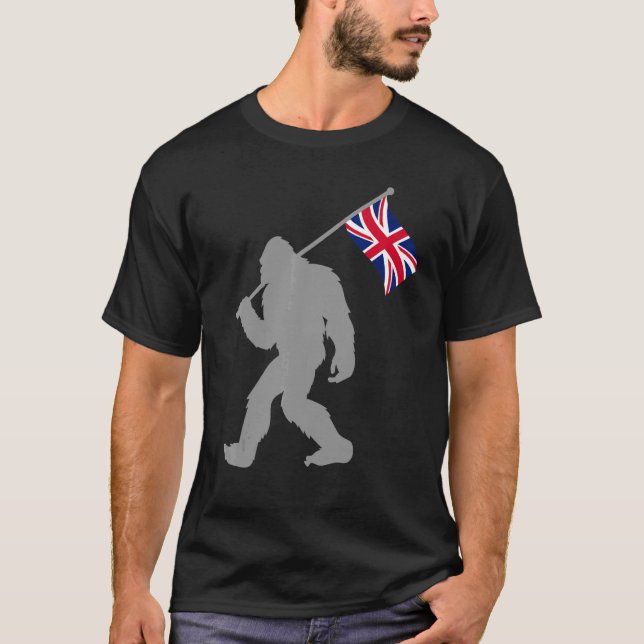 T-shirt Drapeau britannique sur drapeau britannique (Devant)