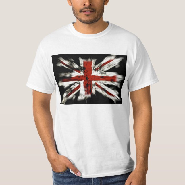 T-shirt Drapeau britannique sur la chemise (Devant)