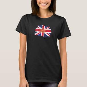 T-SHIRT DRAPEAU BRITANNIQUE UNION JACK AVEC ROYAL CREST, U