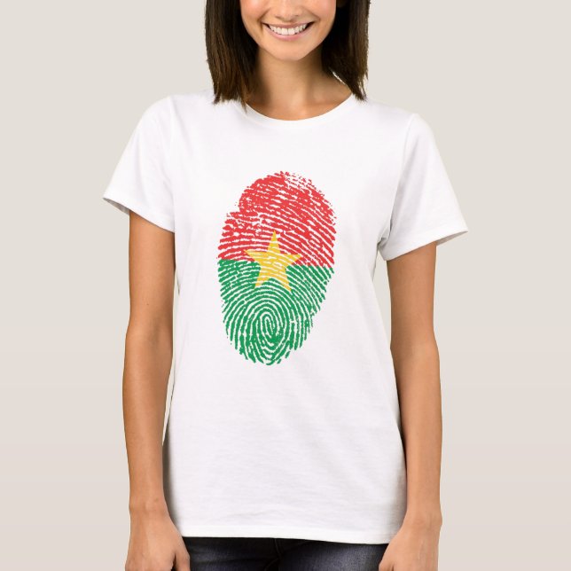 T-shirt Drapeau Burkina Faso Empreinte Pays Fierté (Devant)