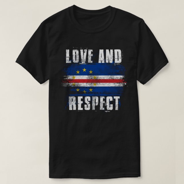 T-shirt Drapeau Cabo Verdean du Cap Vert d'amour   et de (Design devant)