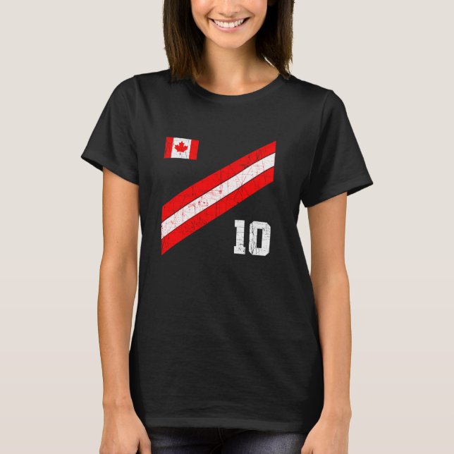 T-shirt Drapeau-cadeau Canada Varsity Canadien Toronto Ret (Devant)