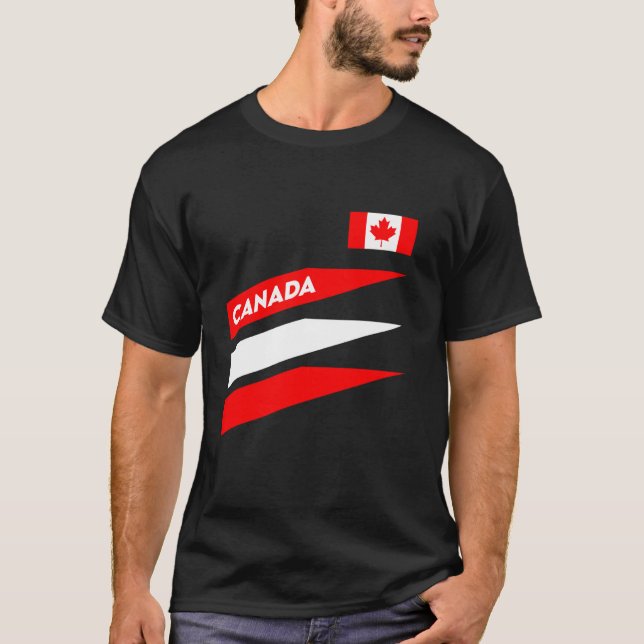 T-shirt Drapeau Cadeau Canada Varsity Canadien Toronto Rét (Devant)