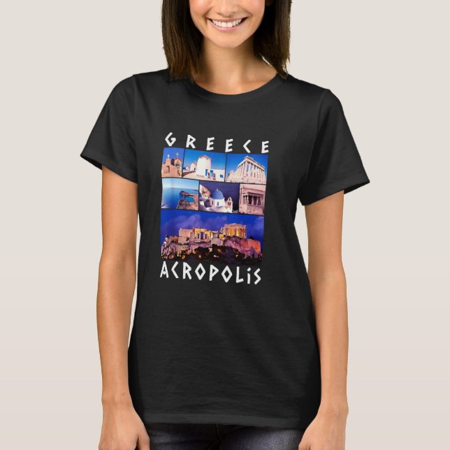 T-shirt Drapeau Cadeau Grèce Grèce Hellas Athènes (Devant)