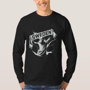 T-shirt Drapeau Cadeau Suède Sverige Vintage Suède Malmö S