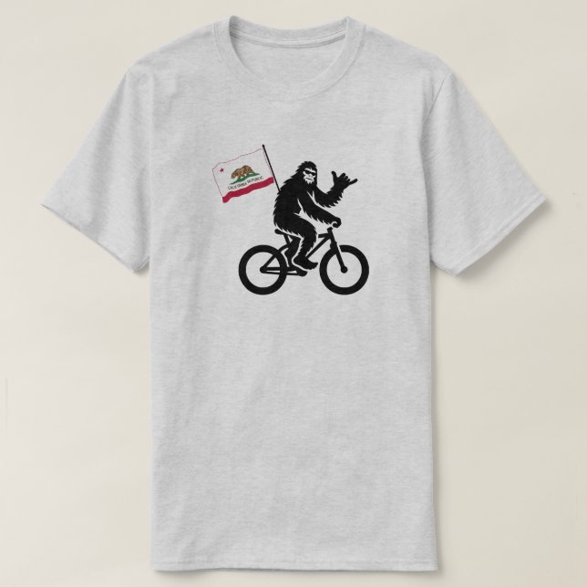 T-shirt Drapeau californien de Bigfoot Cycling (Design devant)