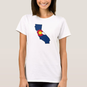 T-shirt Drapeau californien du Colorado chemise fleurie