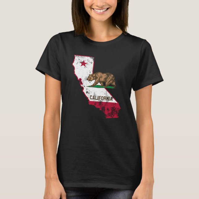 T-shirt Drapeau californien Patriotique (Devant)