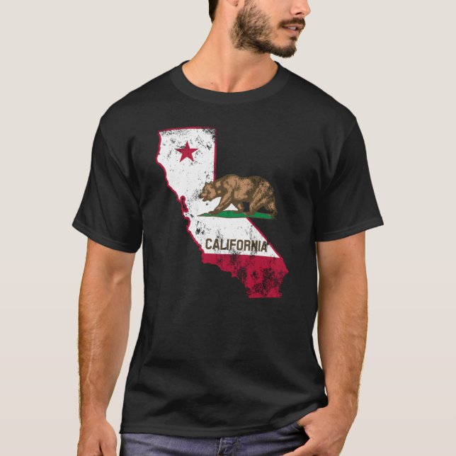 T-shirt Drapeau californien Patriotique (Devant)