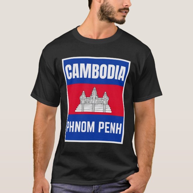 T-shirt Drapeau Cambodge � Esprit d'Australie (Devant)