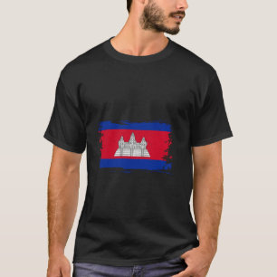 T-shirt Drapeau cambodgien Racines cambodgiennes Fierté ca