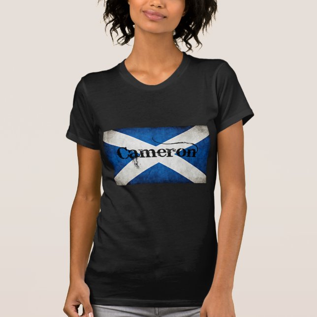 T-shirt drapeau cameron grunge (Devant)