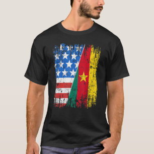 T-shirt Drapeau camerounais américain Cameroun Usa