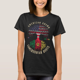 T-shirt Drapeau camerounais, racines camerounaises en croi