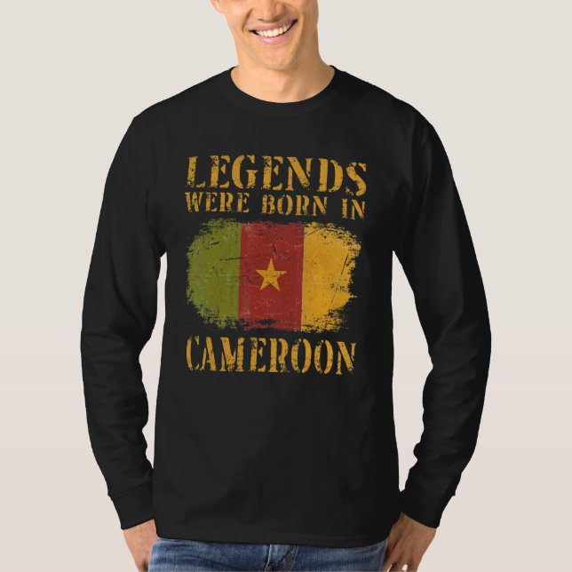 T-shirt Drapeau Camerounais Vintage Cameroun (Devant)