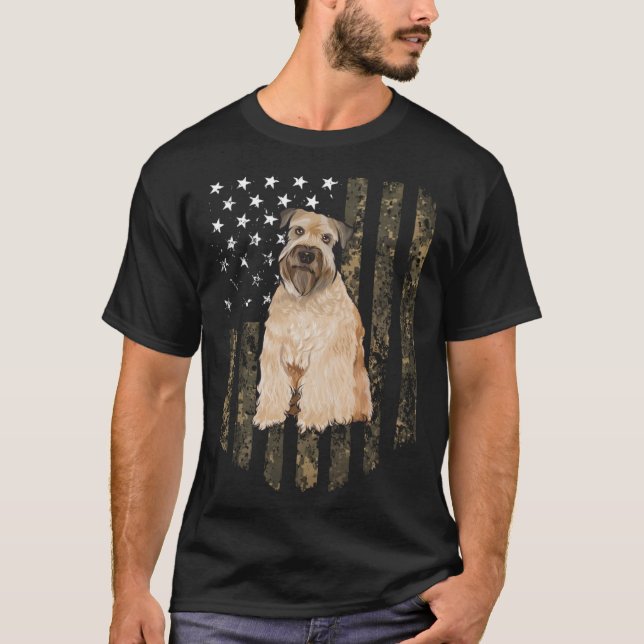T-shirt Drapeau Camion Américain Doux Manipulé Terrier 4e (Devant)