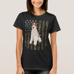 T-shirt Drapeau Camion américain Fox Terrier cheveux durs