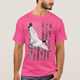 T-shirt Drapeau Camo Chasse À L'Oie (À L'Arrière)