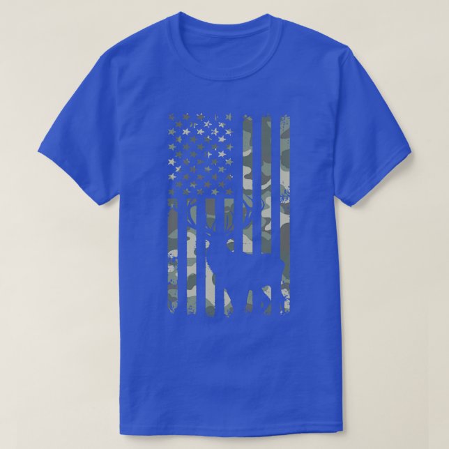 T-shirt Drapeau Camo Deer Hunter (Design devant)