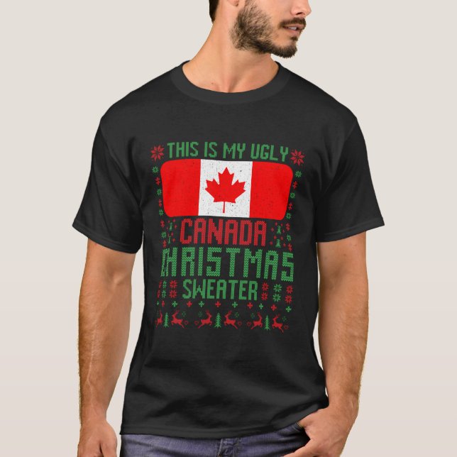 T-shirt Drapeau Canada laid pour Canadien (Devant)
