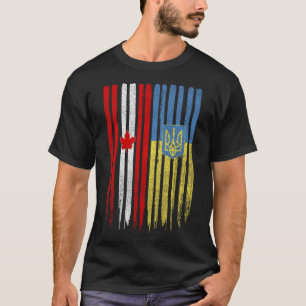 T-shirt Drapeau Canada Ukraine Canadien Ukrainien
