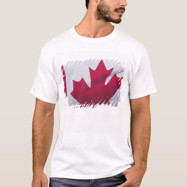 T-shirt Drapeau canadien. (Devant)