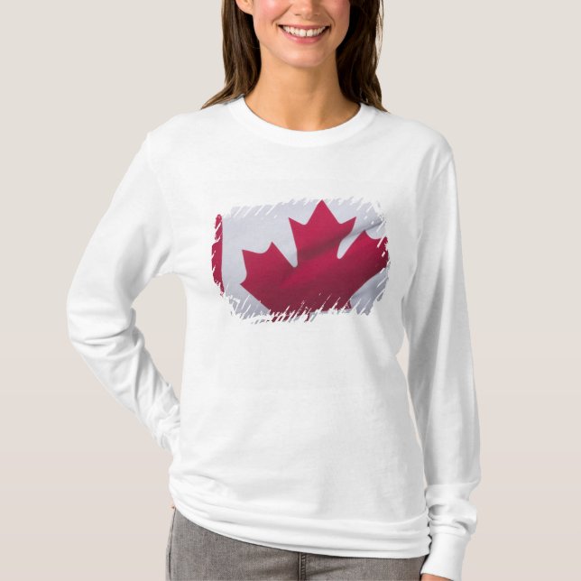 T-shirt Drapeau canadien. (Devant)