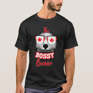 T-shirt Drapeau canadien 1er juillet Le castor de Bossy Ca