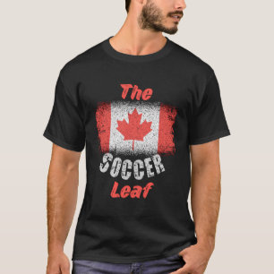 T-shirt Drapeau Canadien 1Er Juillet Soccer Feuille D'Érab