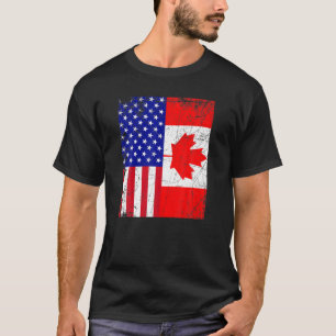 T-shirt Drapeau canadien américain 4 juillet T
