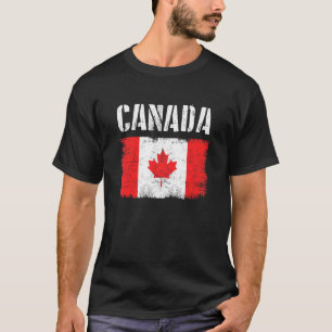 T-shirt Drapeau canadien américain Vintage Canada États-Un
