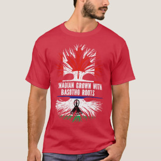 T-shirt Drapeau canadien avec Basotho Roots Canada