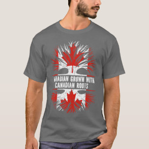 T-shirt Drapeau canadien avec racines canadiennes Canada