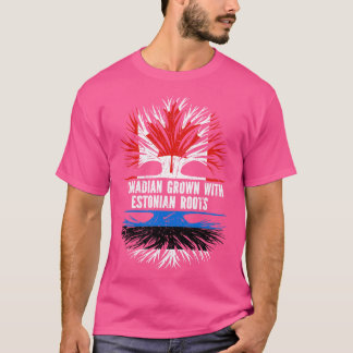 T-shirt Drapeau canadien avec racines estoniennes Canada