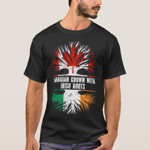 T-shirt Drapeau canadien avec racines irlandaises Canada
