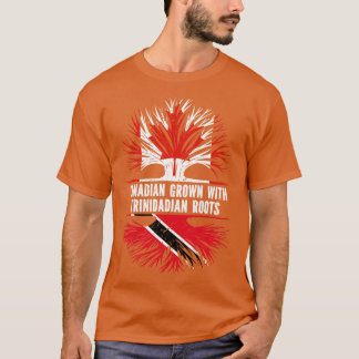 T-shirt Drapeau canadien avec racines trinidadiennes Canad