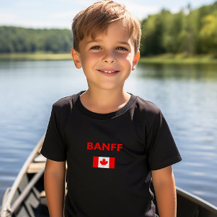 T-shirt Drapeau canadien Banff Couleur foncée