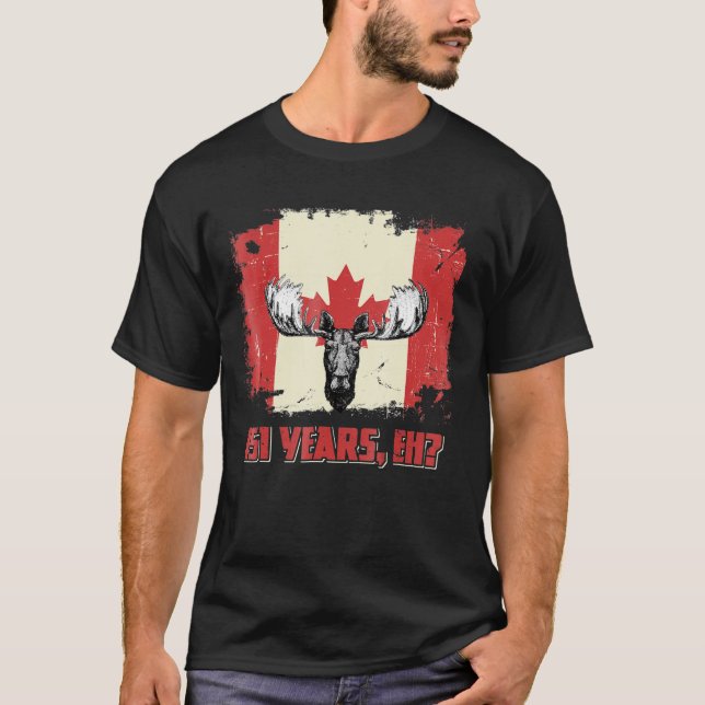 T-shirt Drapeau canadien de l'orignal de la fête du Canada (Devant)