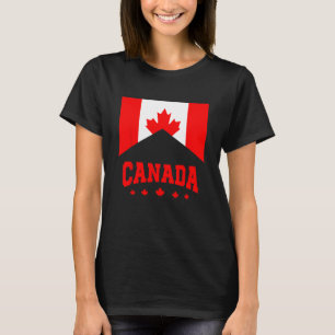 T-shirt Drapeau canadien Drapeau canadien Carte des racine