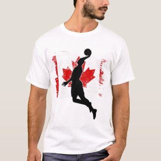 T-shirt Drapeau canadien du Canada de basket-ball trempant
