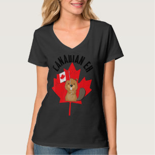 T-shirt Drapeau canadien Eh Beaver Maple Leaf Heureux Da C