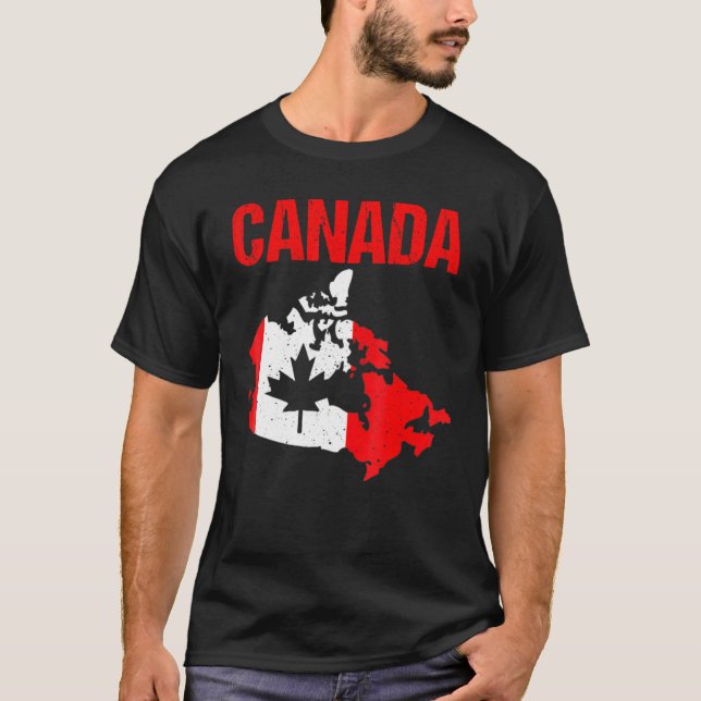 T-shirt Drapeau canadien Érable indépendant Canada (Devant)