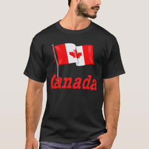 T-shirt Drapeau canadien et texte